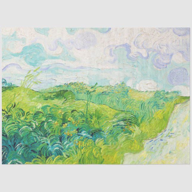 Grüne Weizenfelder, Van Gogh Seidenpapier (Vorderseite)