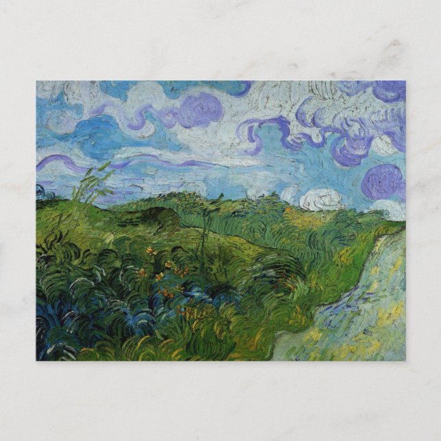 Grüne Weizenfelder von Vincent van Gogh Postkarte (Vorderseite)