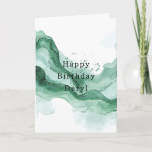 Grüne Welle Abstract Geburtstag Karte