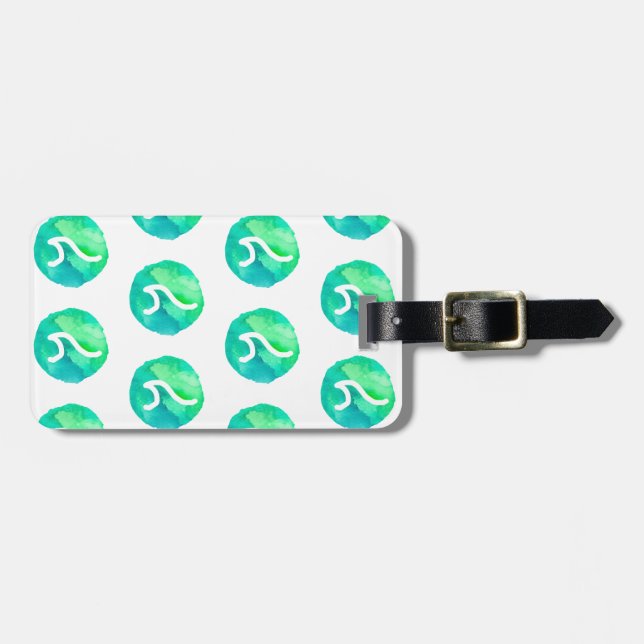 Grüne Welle Gepäckanhänger (Vorderseite horizontal)