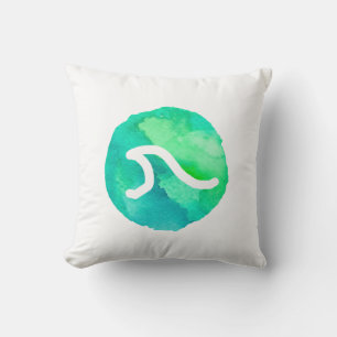 Grüne Welle Kissen