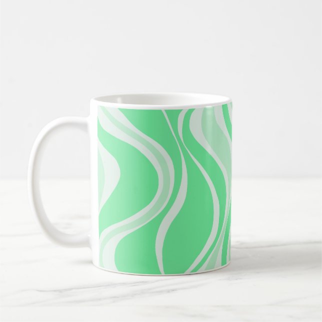 Grüne Wellen-Tasse Kaffeetasse (Links)