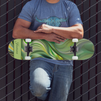 grüne Wellenmuster abstrakt Skateboard
