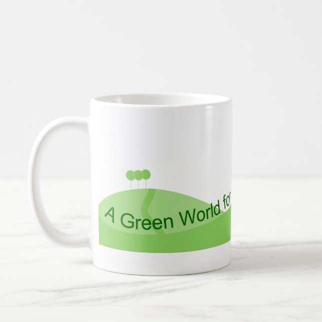 Grüne Welt Kaffeetasse (Links)