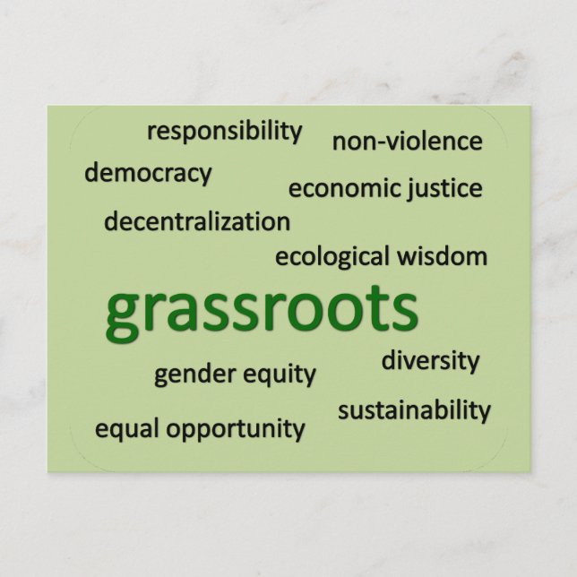 Grüne Werte und Philosophie 2 Postkarte (Vorderseite)