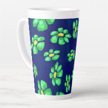 Grüne Whimsical Blume - Debatten über den blauen H