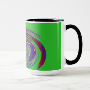 Grüne Whirlwind-Entwurfs-Monogramm-Tasse Tasse