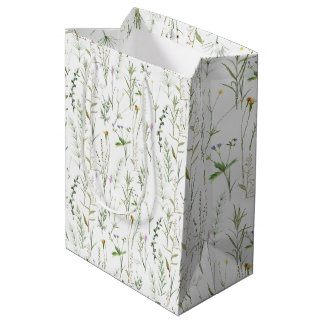 Grüne Wildblumen  Mittlere Geschenktüte