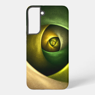 Grüne Wirbel Blumen Modernes Abstractes Kunstmuste Samsung Galaxy Hülle