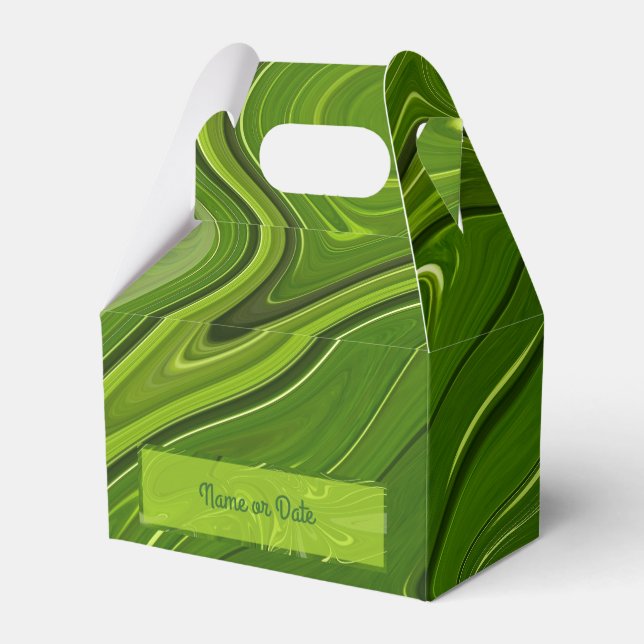 Grüne Wirbel Geschenkschachtel (Rückseite)