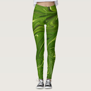 Grüne Wirbel Leggings