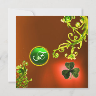 GRÜNE WIRBEL UND KLEEBLATT ST PATRICK'S DAY PARTY EINLADUNG