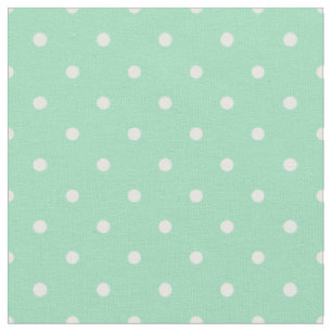 Grüne Wolle aus Meeresschaum mit weißen Polka-Pu Stoff