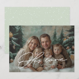 Grüne Wunder seiner Weihnachtskarte in der Liebe Einladung