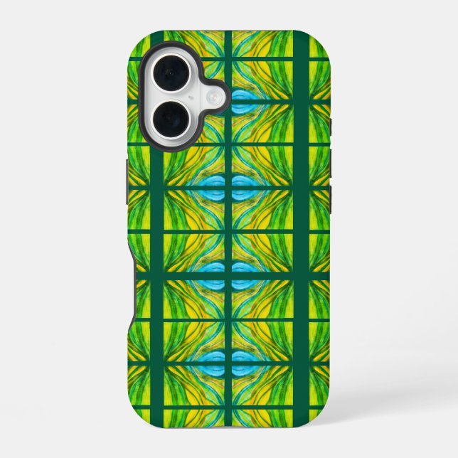 Grüne Wüsteninspirierungen iPhone 16 Hülle (Rückseite)