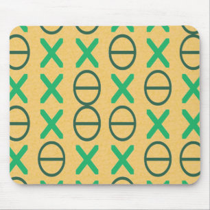 Grüne Zeichenfolgen geometrischer Symbole Mousepad