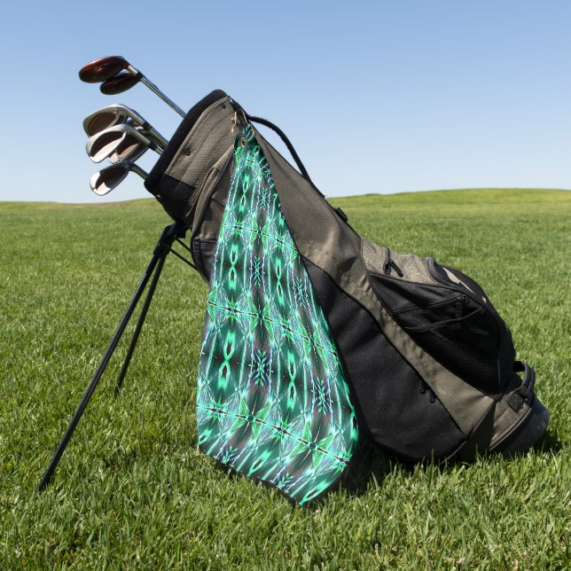 Grüne zeichnend Wiederholung, die verschiedene For Golfhandtuch (Gras)