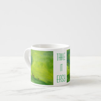 Grüne Zeit zum Entspannen Espressotasse