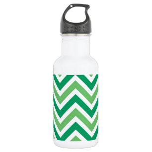 Grüne Zickzack-Chevrons Edelstahlflasche