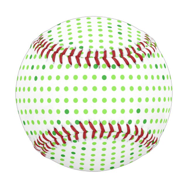 Grüne Zickzack Punkte Baseballs (Vorderseite)