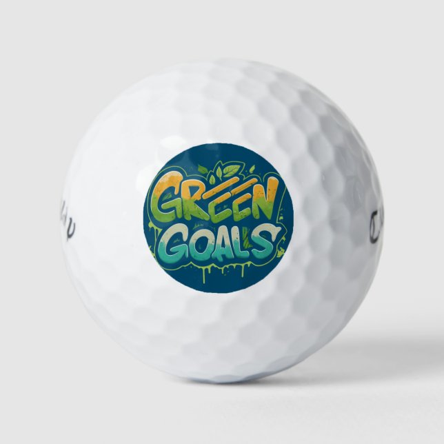 Grüne Ziele Golfball (Vorderseite)