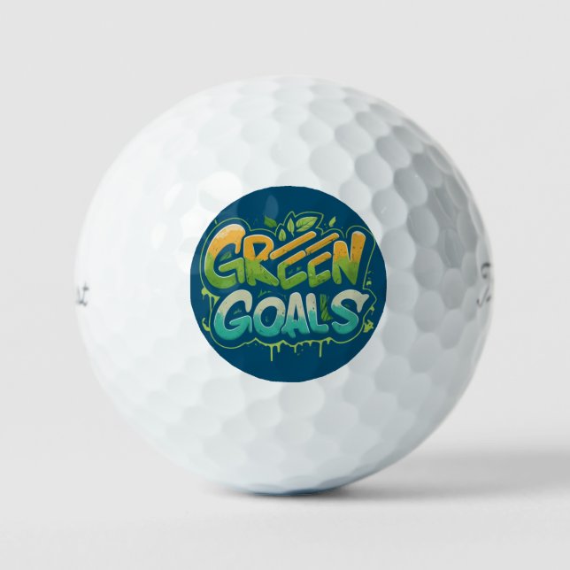 Grüne Ziele Golfball (Vorderseite)