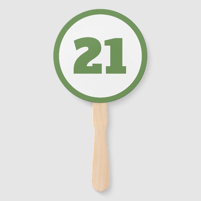 grüne Zollnummer Fächer (Vorderseite)