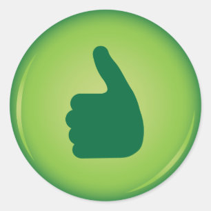 Grüne Zustimmung Runder Aufkleber