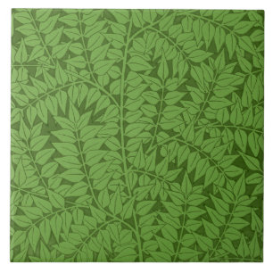Grüne Zweigstelle Muster (Jungle Art) (William Mor Fliese