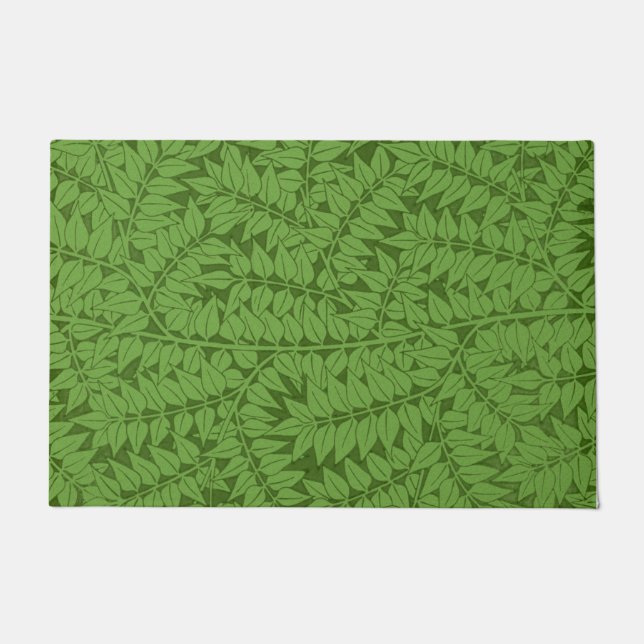 Grüne Zweigstelle Muster (Jungle Art) (William Mor Fußmatte (Vorderseite)