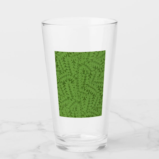 Grüne Zweigstelle Muster (Jungle Art) (William Mor Glas (Vorderseite)