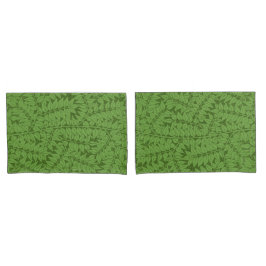 Grüne Zweigstelle Muster (Jungle Art) (William Mor Kissenbezug