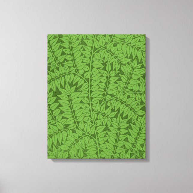 Grüne Zweigstelle Muster (Jungle Art) (William Mor Leinwanddruck (Vorderseite)