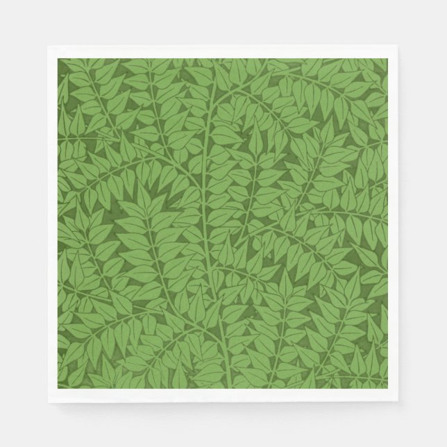 Grüne Zweigstelle Muster (Jungle Art) (William Mor Serviette (Vorderseite)