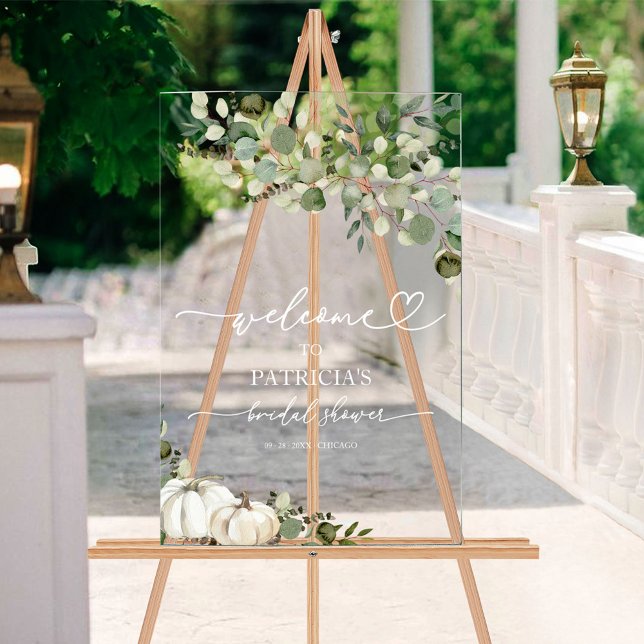 Grünen Fall Brautparty Willkommen Acrylschild (Von Creator hochgeladen)