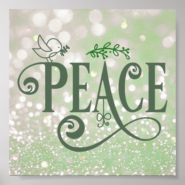 Grünen Frieden schimmern Poster (Vorne)
