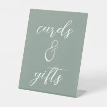 Grünen Hochzeitskarte und Geschenkschild