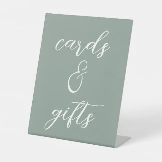 Grünen Hochzeitskarte und Geschenkschild Sockelschild