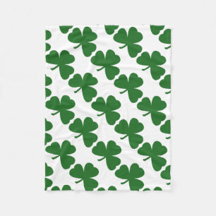 Grünen Kleeblatt-Klee-Muster-St Patrick Tag Fleecedecke