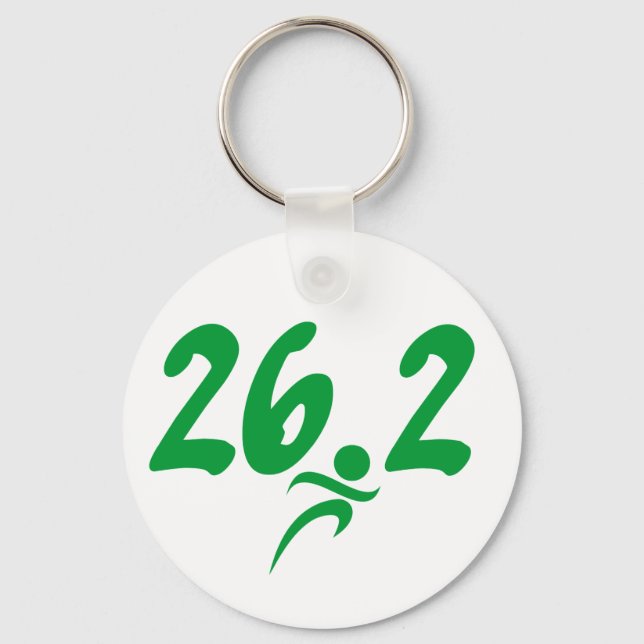 Grüner 26,2-Marathon Schlüsselanhänger (Vorderseite)