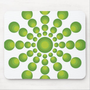 Grüner 70er Jahre-Style Mousepad