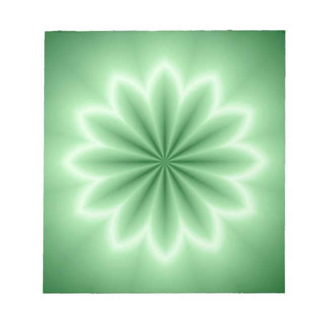 Grüner abstrakter Stern Notizblock (Vorderseite)