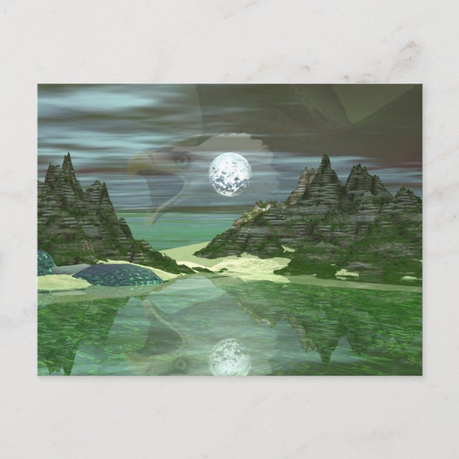 Grüner Adler Postkarte (Vorderseite)