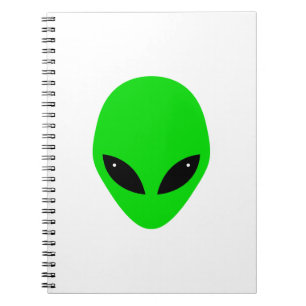 Grüner alien-Kopf Notizblock