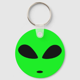 GRÜNER ALIEN-KOPF SCHLÜSSELANHÄNGER