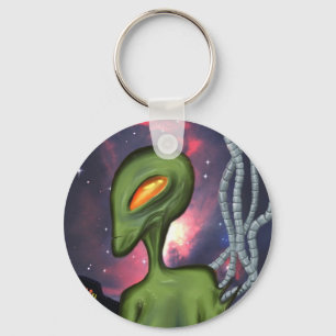 Grüner alien-Schlüsselanhänger Schlüsselanhänger