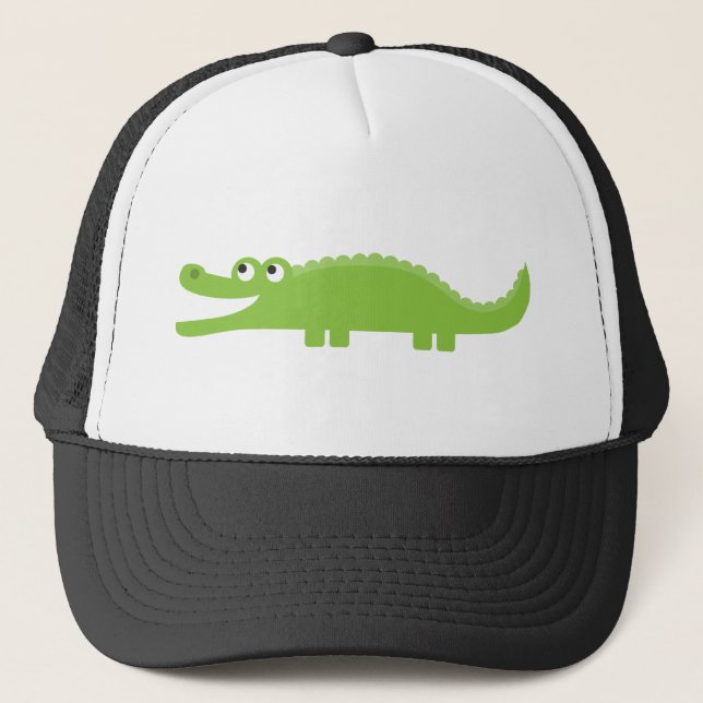 Grüner Alligator Truckerkappe (Vorderseite)