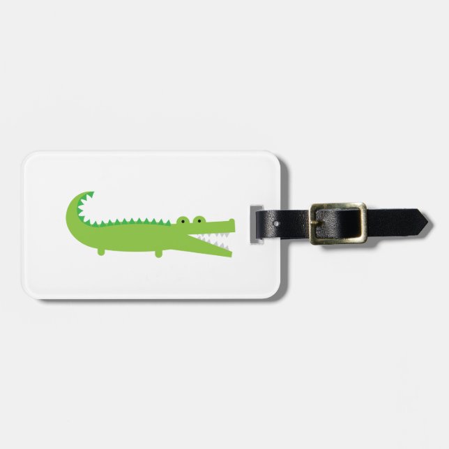 Grüner AlligatorGepäckanhänger Gepäckanhänger (Vorderseite horizontal)