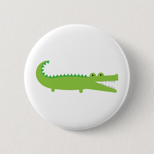 Grüner Alligatorknopf Button (Vorderseite)