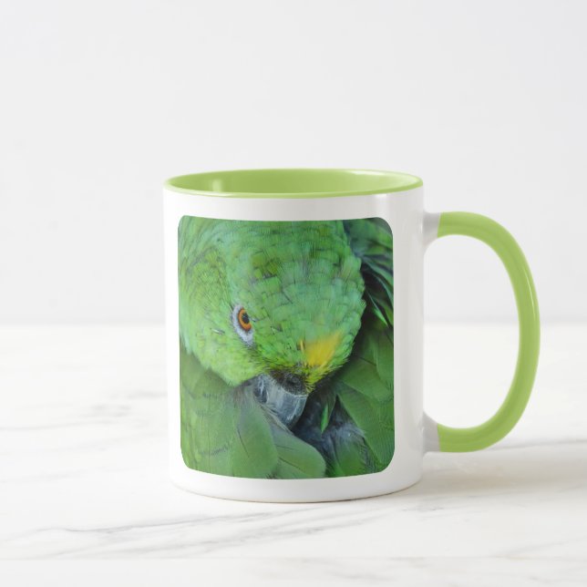Grüner Amazonas-Papagei Tasse (Rechts)